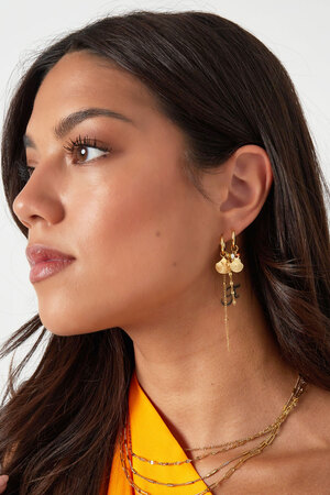 Earrings shell with chain - gold h5 Picture2